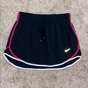 NIKE dri-fit black skirt with white and pink